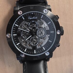 Engelhardt Black Skeleton Watch